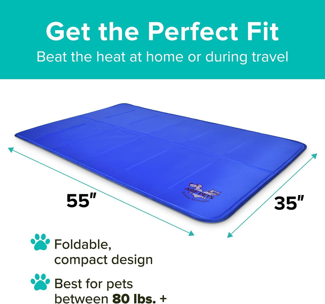 Arf Pets Dog Cooling Mat - Solid Gel Self-Cool Pad