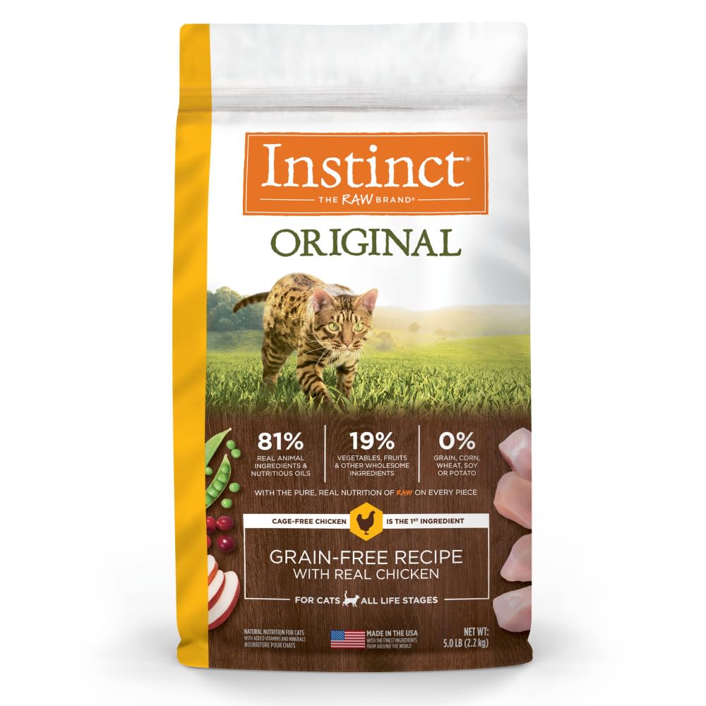 Instinct Original Dry Cat Food, Raw Coated Kibble, High Protein