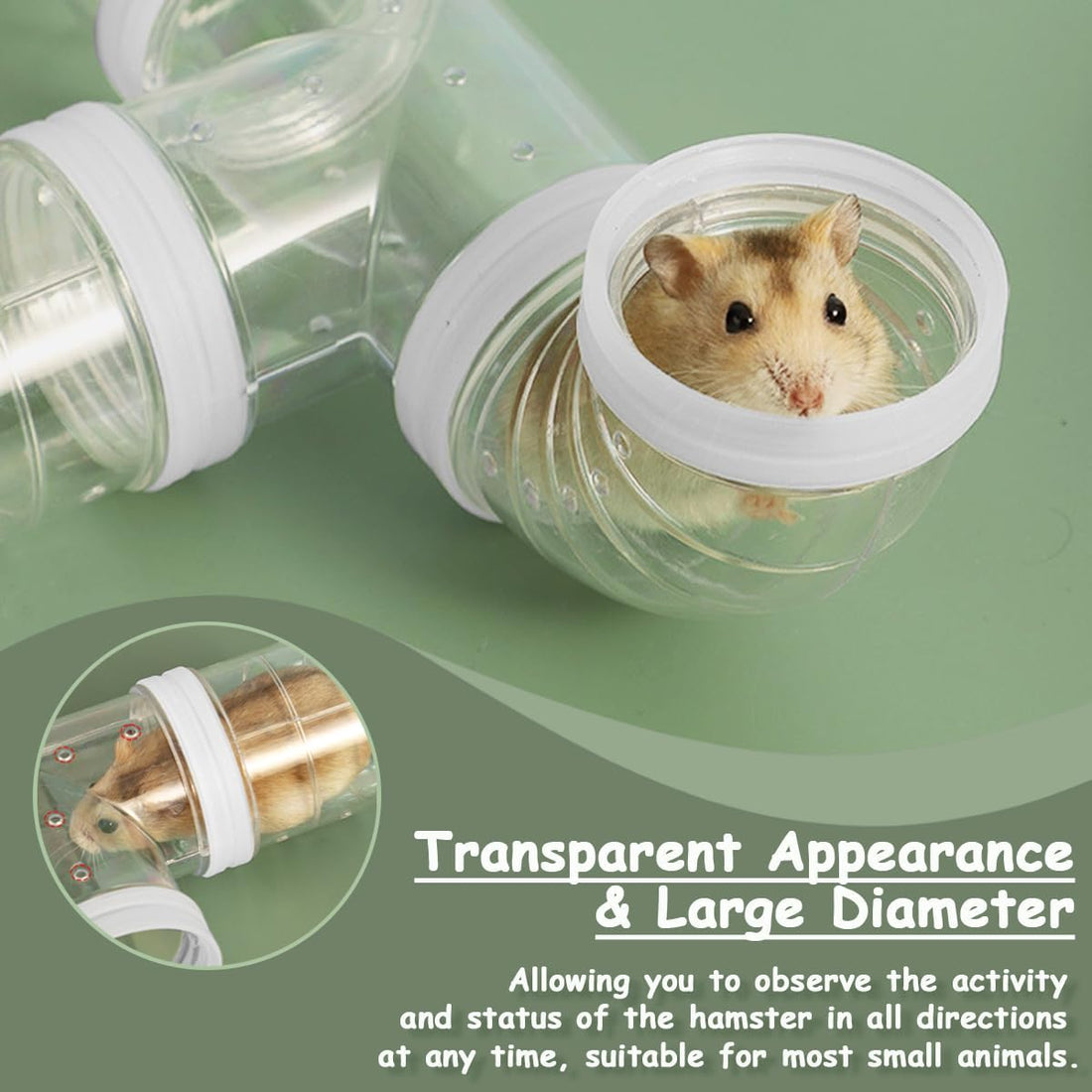 2 Hamster Tubes Kits, DIY Hamster Tunnel Adventure External Pipe
