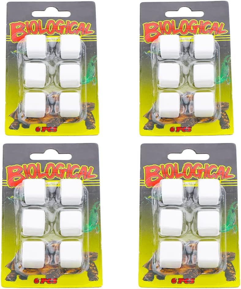 DQITJ 24 Pcs Reptile Calcium Stone Natural Calcium Mineral for Turtle