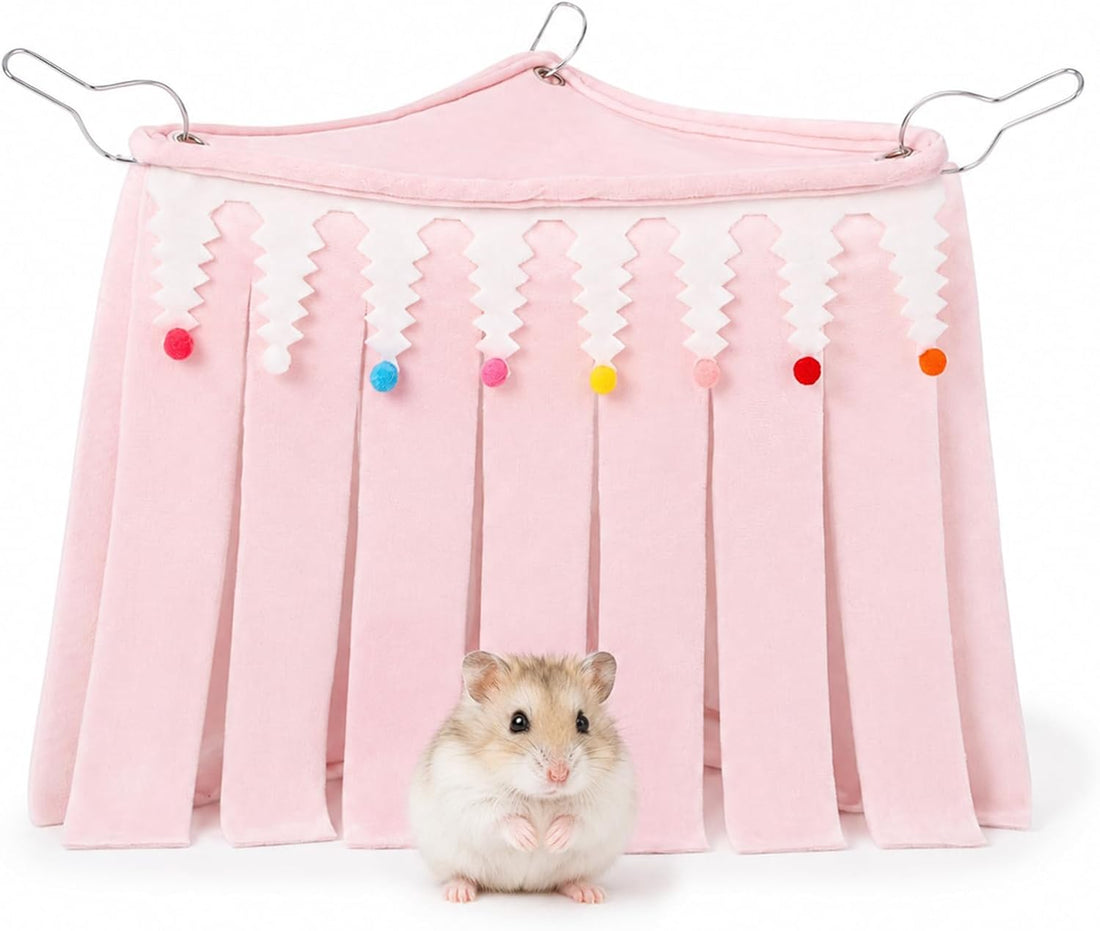 Guinea Pig Curtain, Hide Corner Cage Hammock Shelter, 1Pc