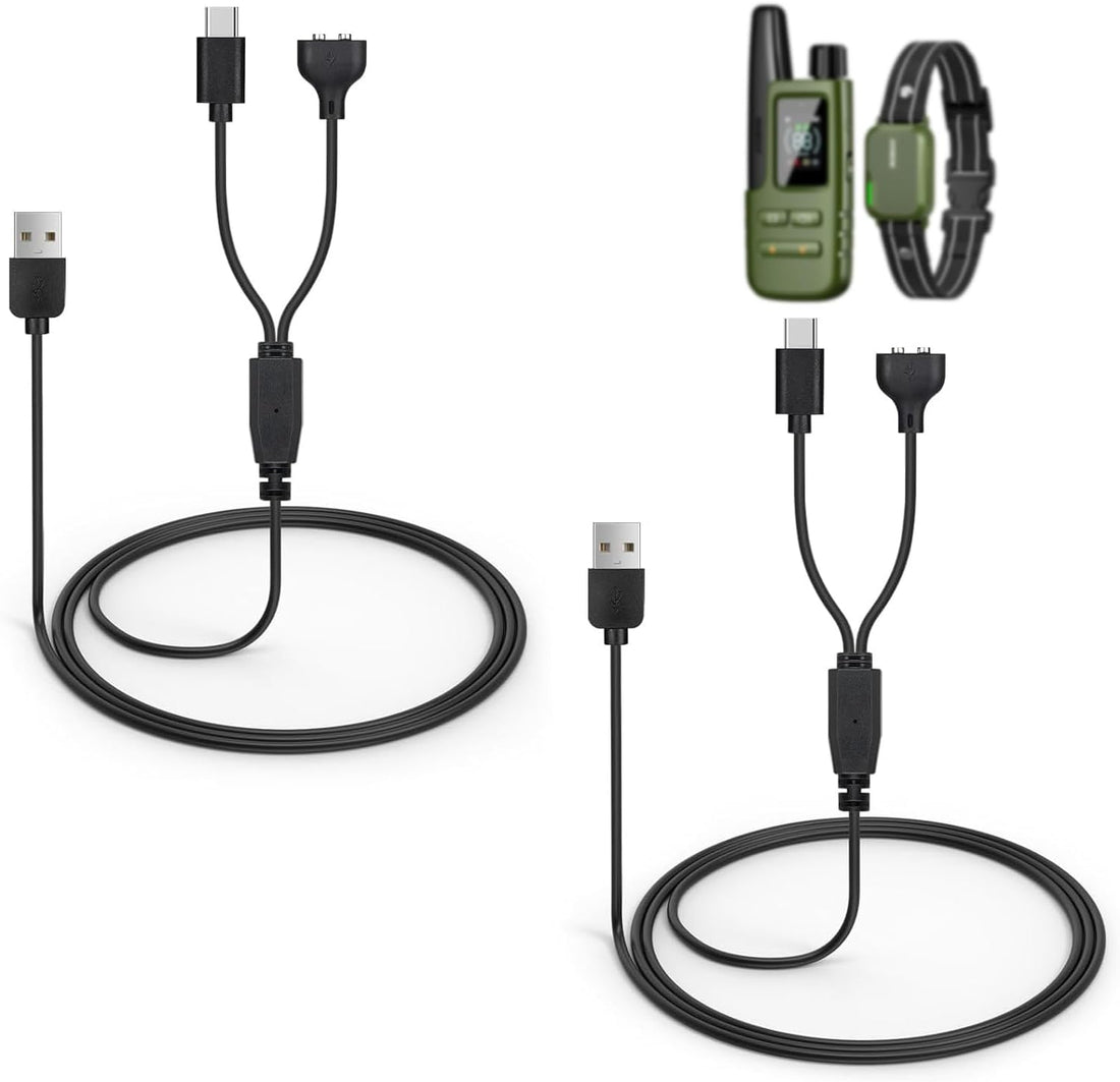 2-Pack Dog Shock Collar Charger Cord Replacement for Jugbow Training
