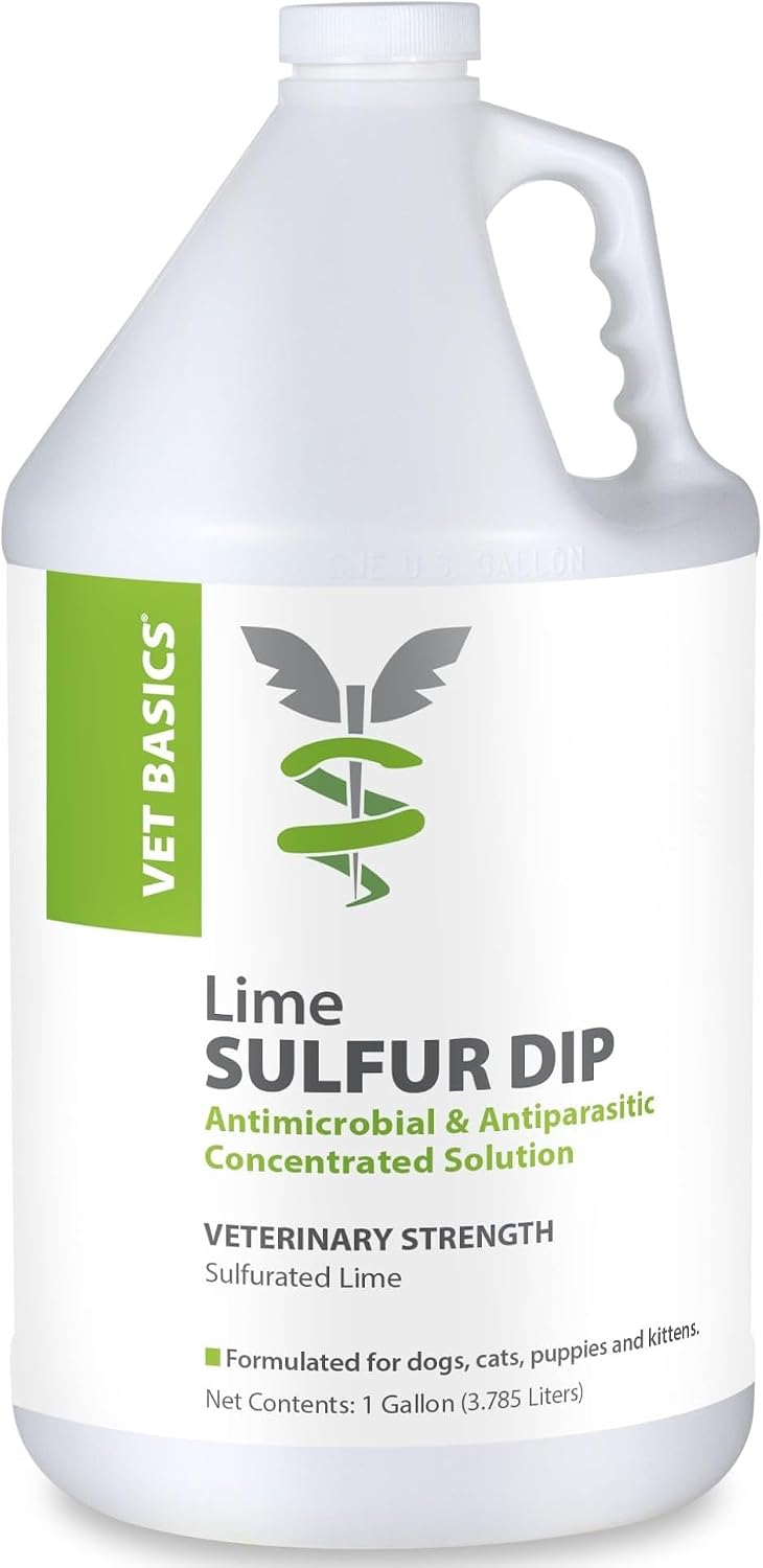 Vet Basics Lime Sulfur Dip for Dogs & Cats, Concentrated Liquid