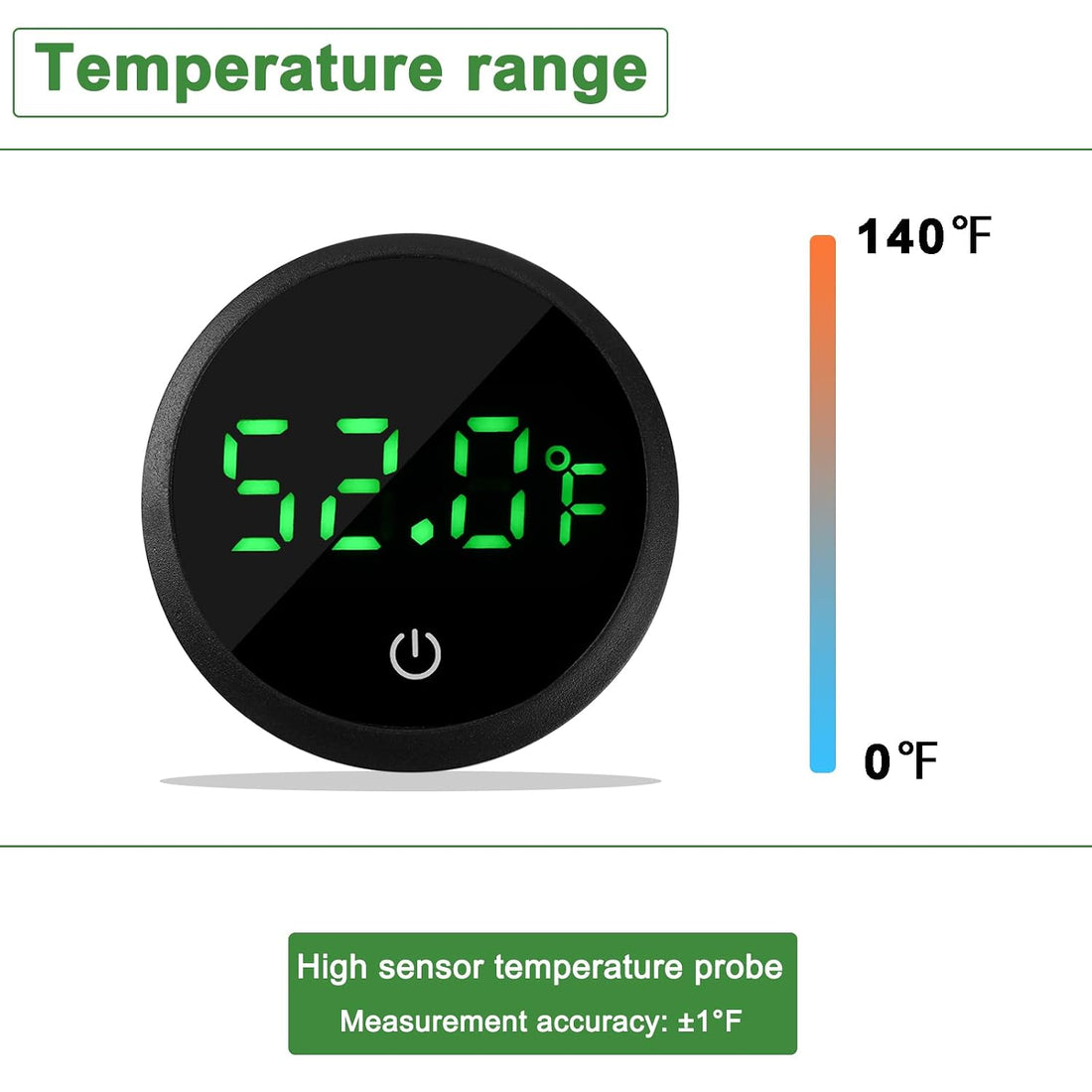 Aquarium Thermometer Digital Fish Tank Thermometer with Spare Battery