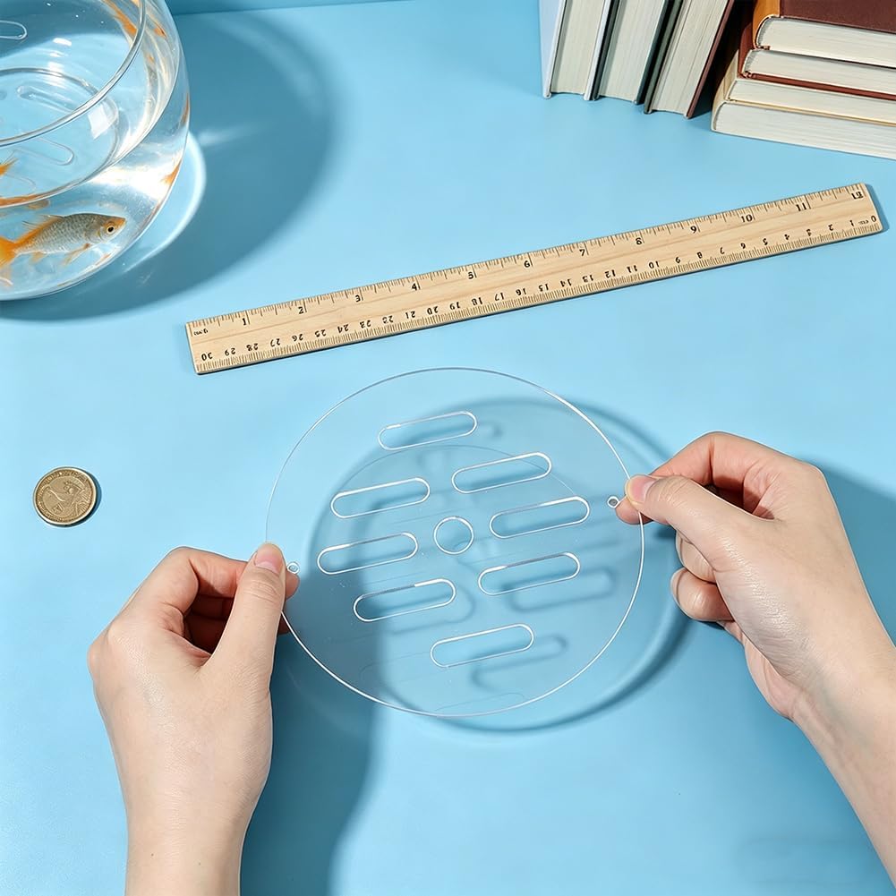 OLYCRAFT Acrylic Aquarium Anti-Jumping Lids Cover Round Acrylic Plate