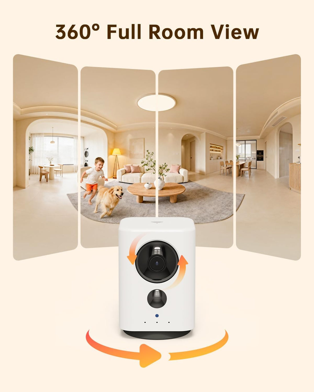 SEHMUA Battery Indoor Camera Wireless, 5G/2.4G WiFi, 2K Live View