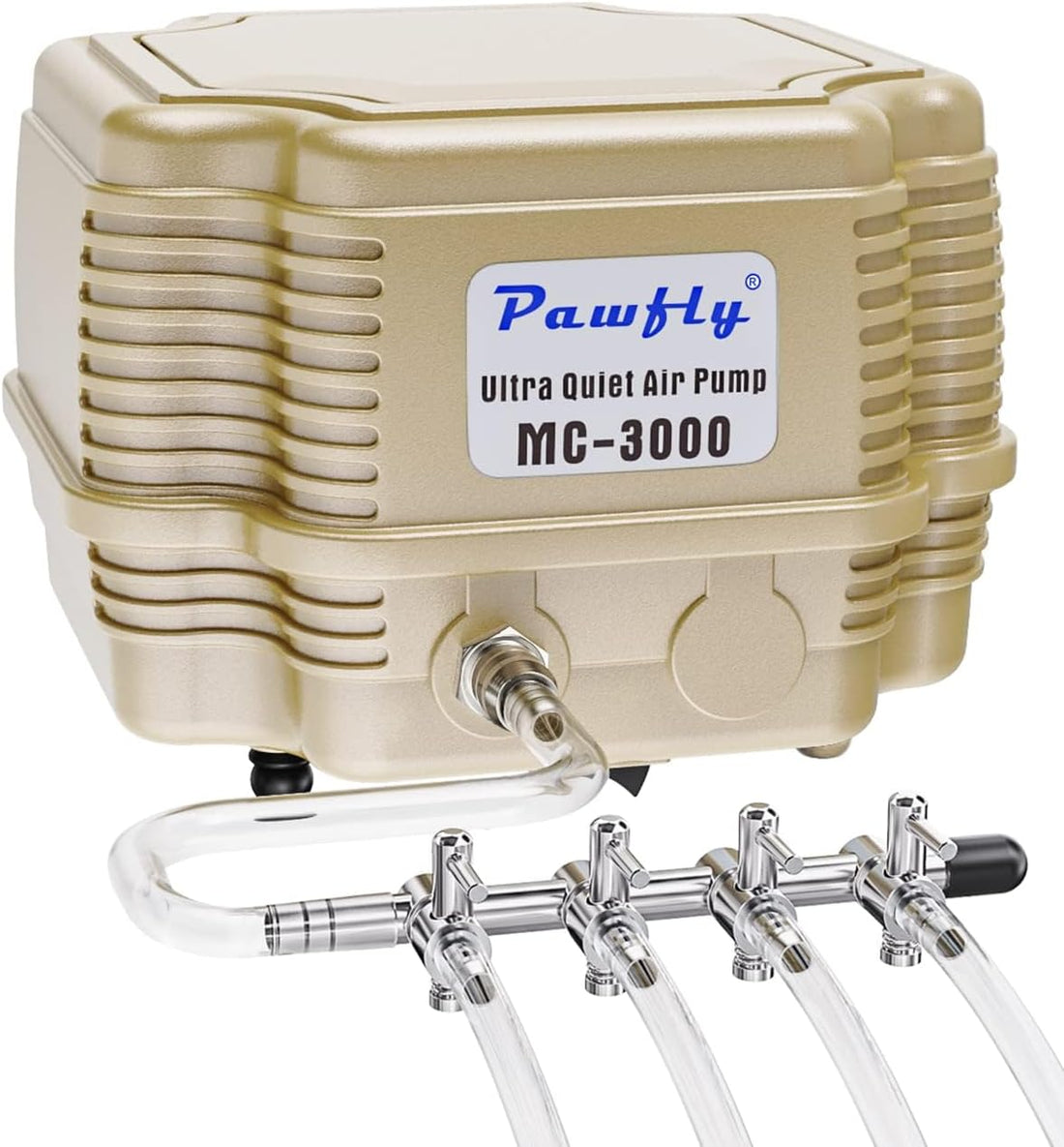 Pawfly 254 GPH Aquarium Air Pump Adjustable Quiet Oxygen Aerator Pump