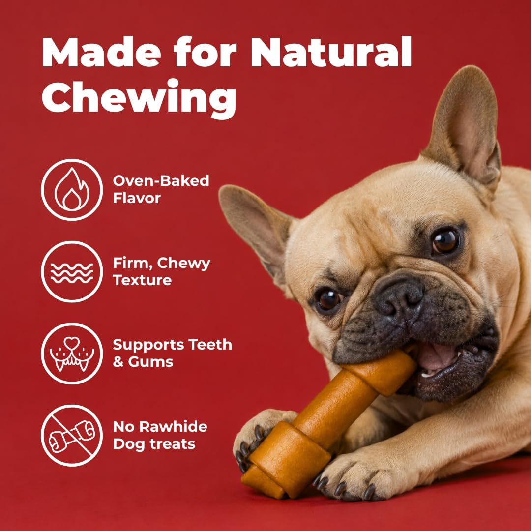 Best Pet Supplies GigaBite Pork Skin Dog Chews - 6" Knots, 2 Count