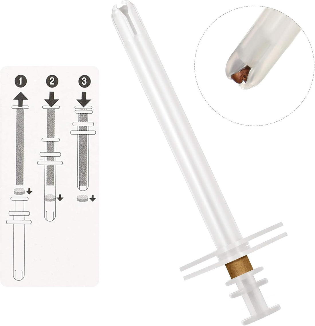 Patelai 4 Pieces Pet Pill/Tablet Syringe with Safety Tip Small Animal