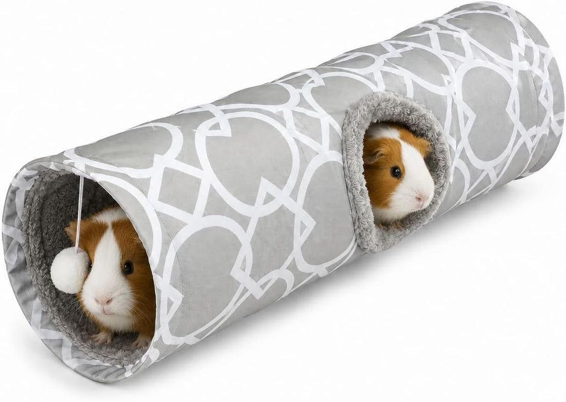 Plush Inside 3-Way Shape Small Animals Tube Tunnel with Interactive