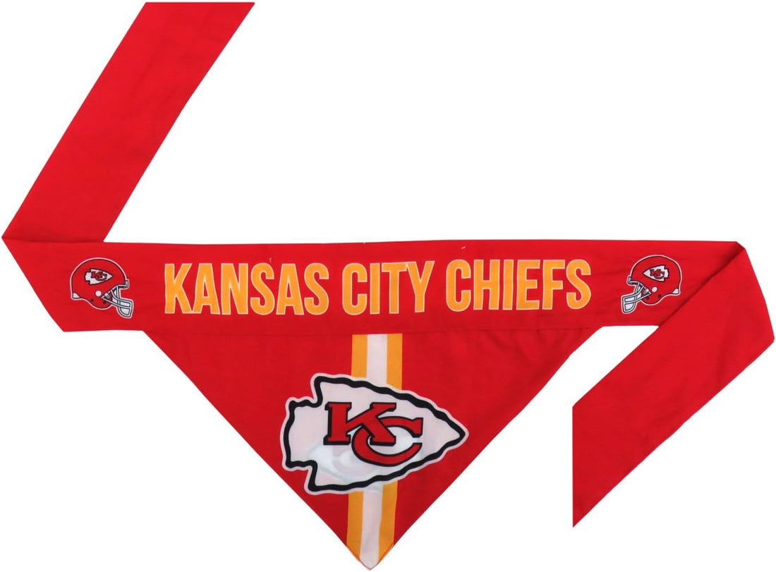 Littlearth NFL Kansas City Chiefs Pet Bandana, Team Color, X-Large