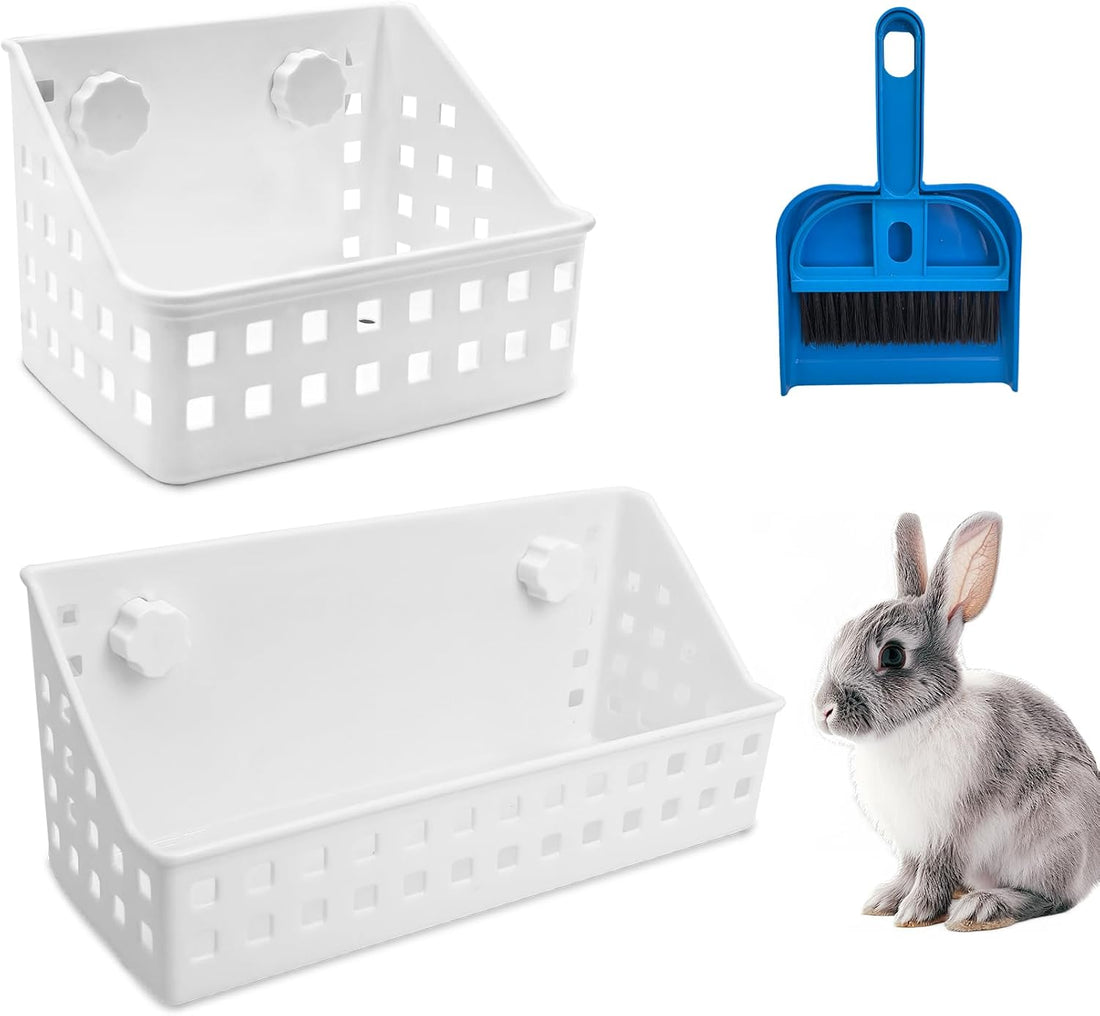 PINVNBY Hay Feeder for Rabbits, Less Wasted Hay Rack Manger