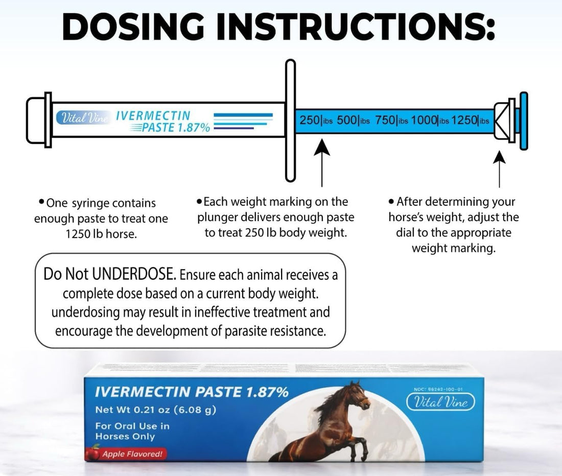 VITALVINE Ivermectin 1.87% Paste for Horses