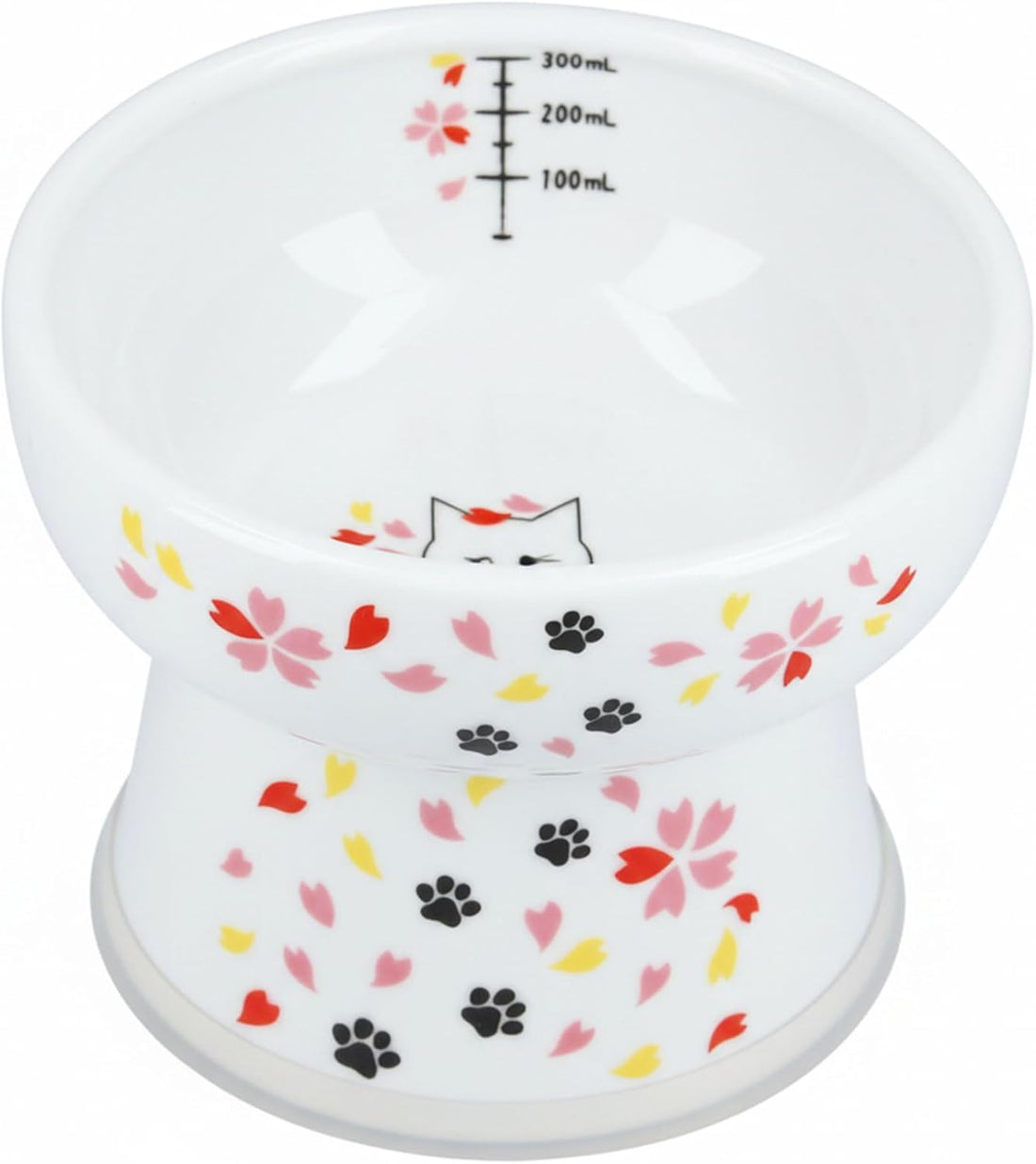 Necoichi Porcelain Elevated Cat Water Bowl, Whisker-Friendly