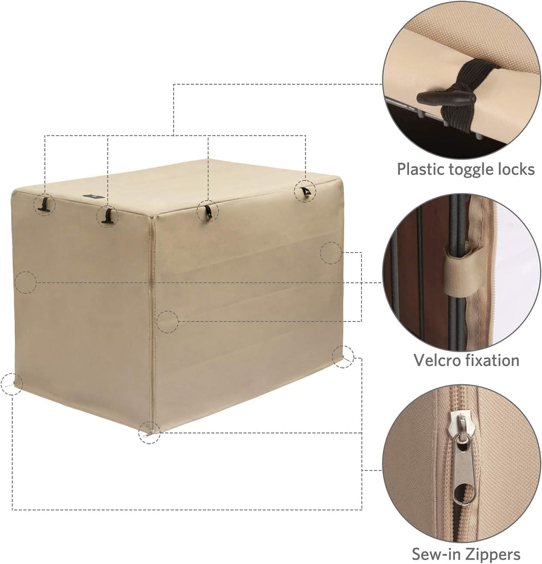 X-ZONE PET Double Door Dog Crate Cover