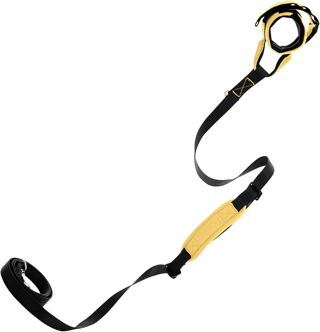 Gooby Wristband Surfer Leash + Traffic Handle, Black, 6 FT