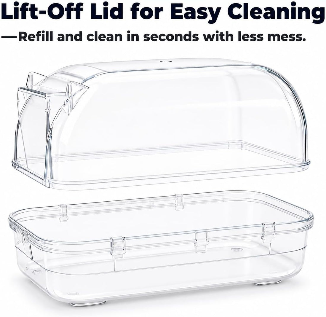 Large Chinchilla Dust Bath House, 11 in Clear Enclosed Hideout
