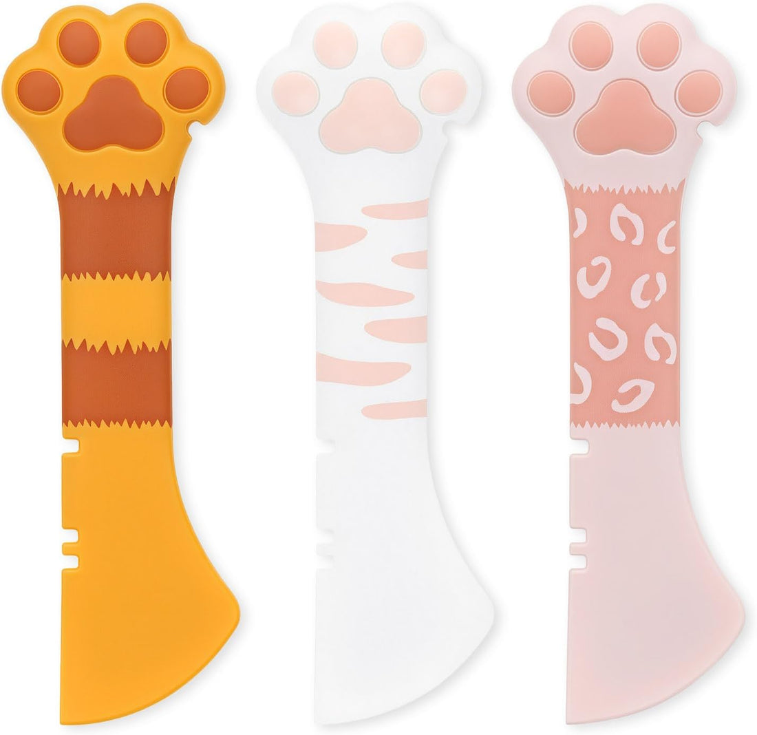 3Pcs Silicone Cat Food Spoon & Spatula, Cat Can Opener