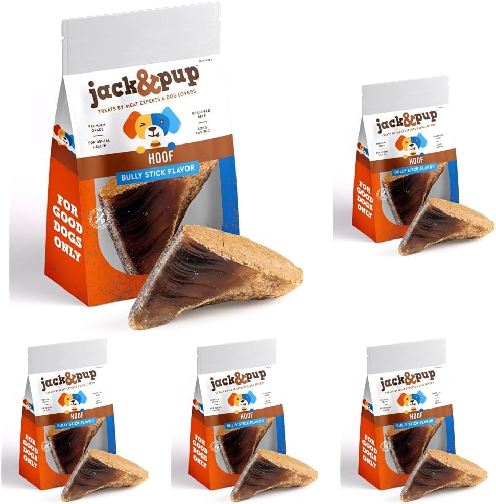 Jack&Pup Filled Cow Hooves for Dogs, Cow Hoofs for Dogs