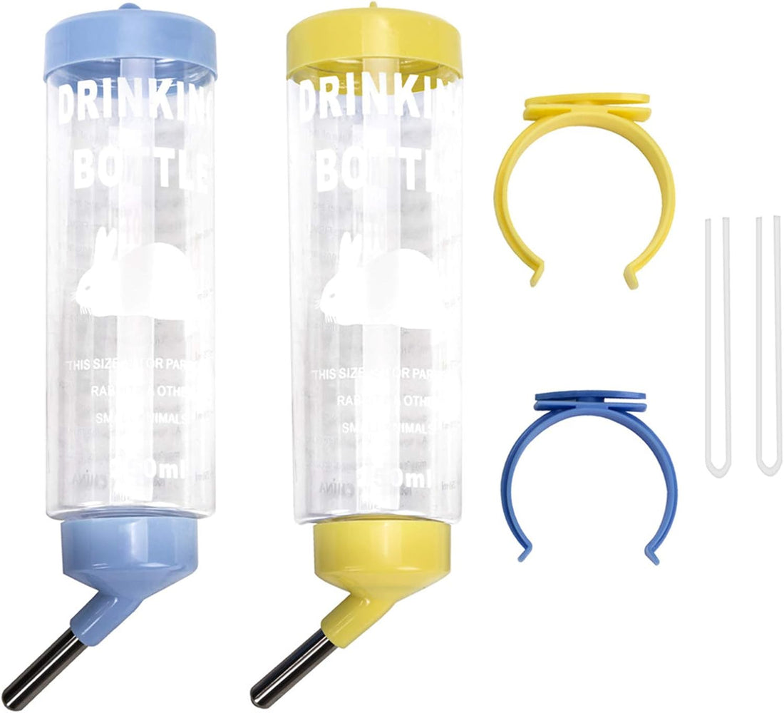 Depets 2PCS 8.45 oz No Drip Small Animal Water Bottle