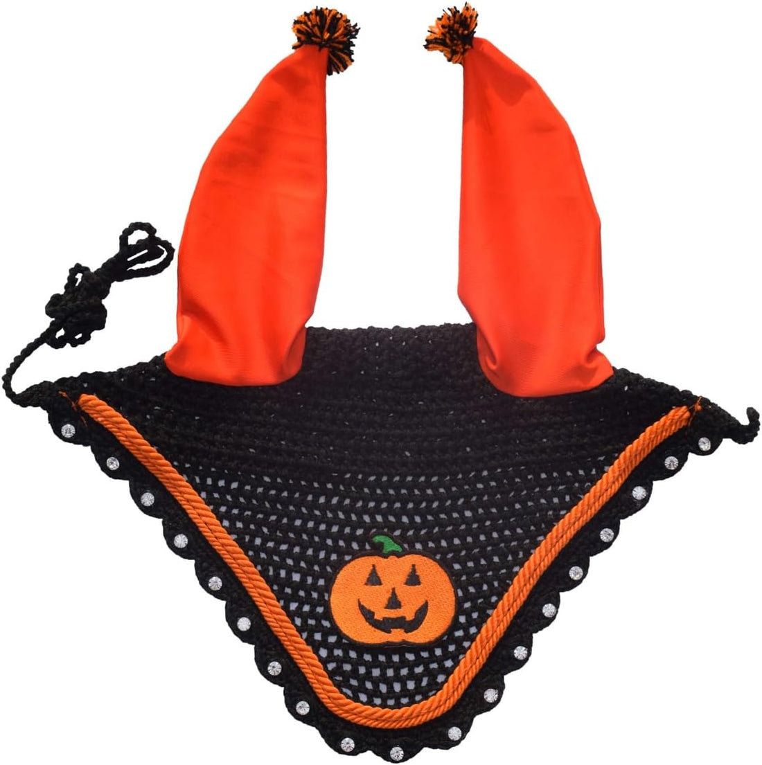 Elegant Halloween Costume Horse Ear Bonnet, Fly Veil & Fly Mask