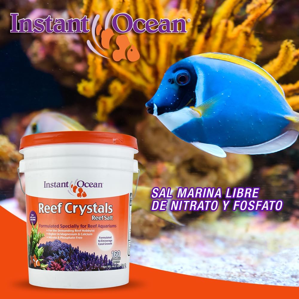 Instant Ocean Reef Crystals Reef Salt for Reef Aquariums, 200 Gallons
