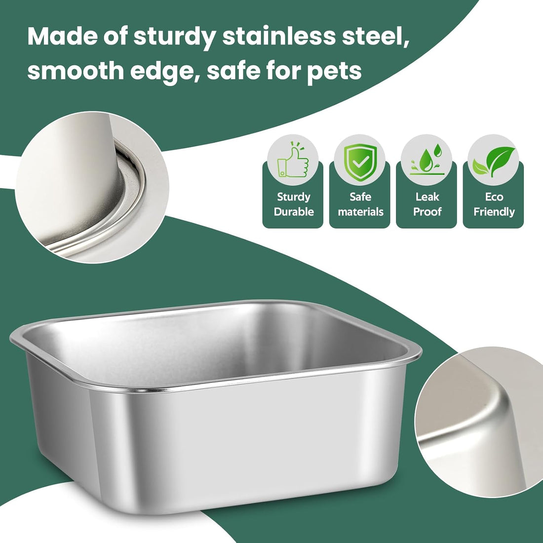 ZPUFAW 1.2 Gallons Dog Water Bowl