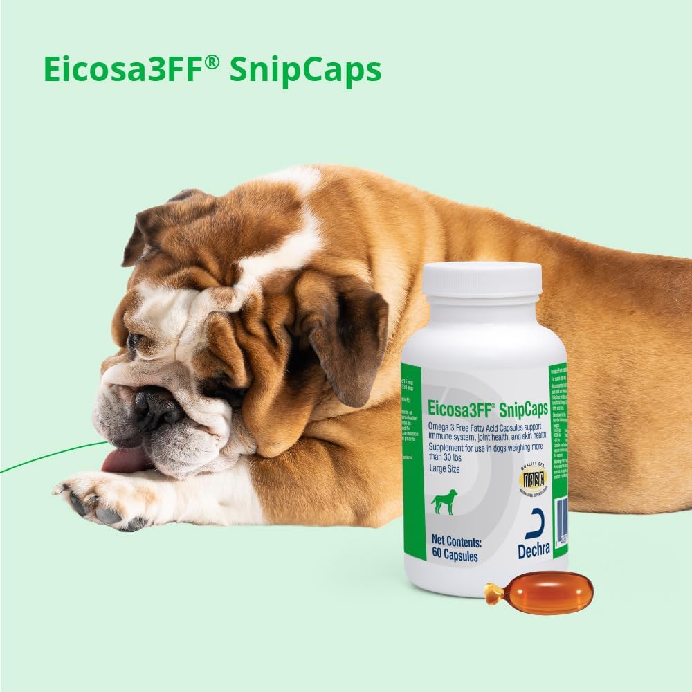Eicosa3FF SnipCaps Omega 3 Free Fatty Acid Capsules for Dogs - Large