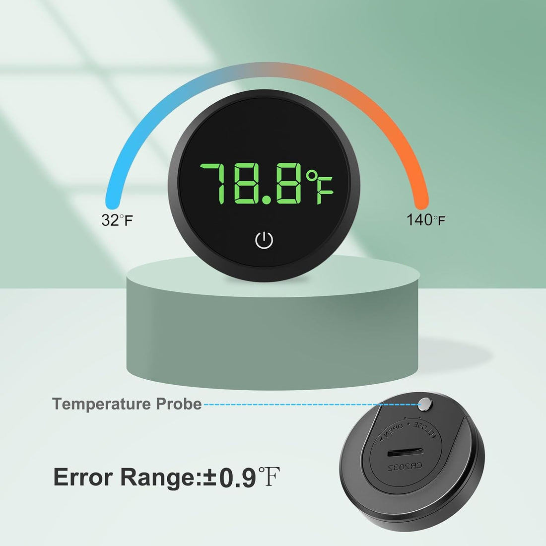 Carefree Fish Replaceable Battery Digital Aquarium Thermometer