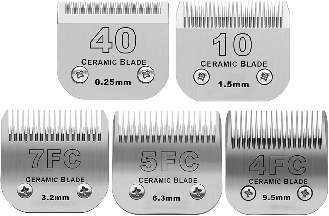Dog Grooming Ceramic Blades Set,Compatible with Andis,Oster A5,Wahl