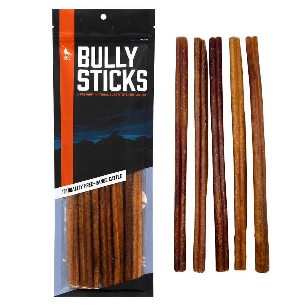 Wild Wolf 12-inch Angus Bully Sticks Healthy, All-Natural