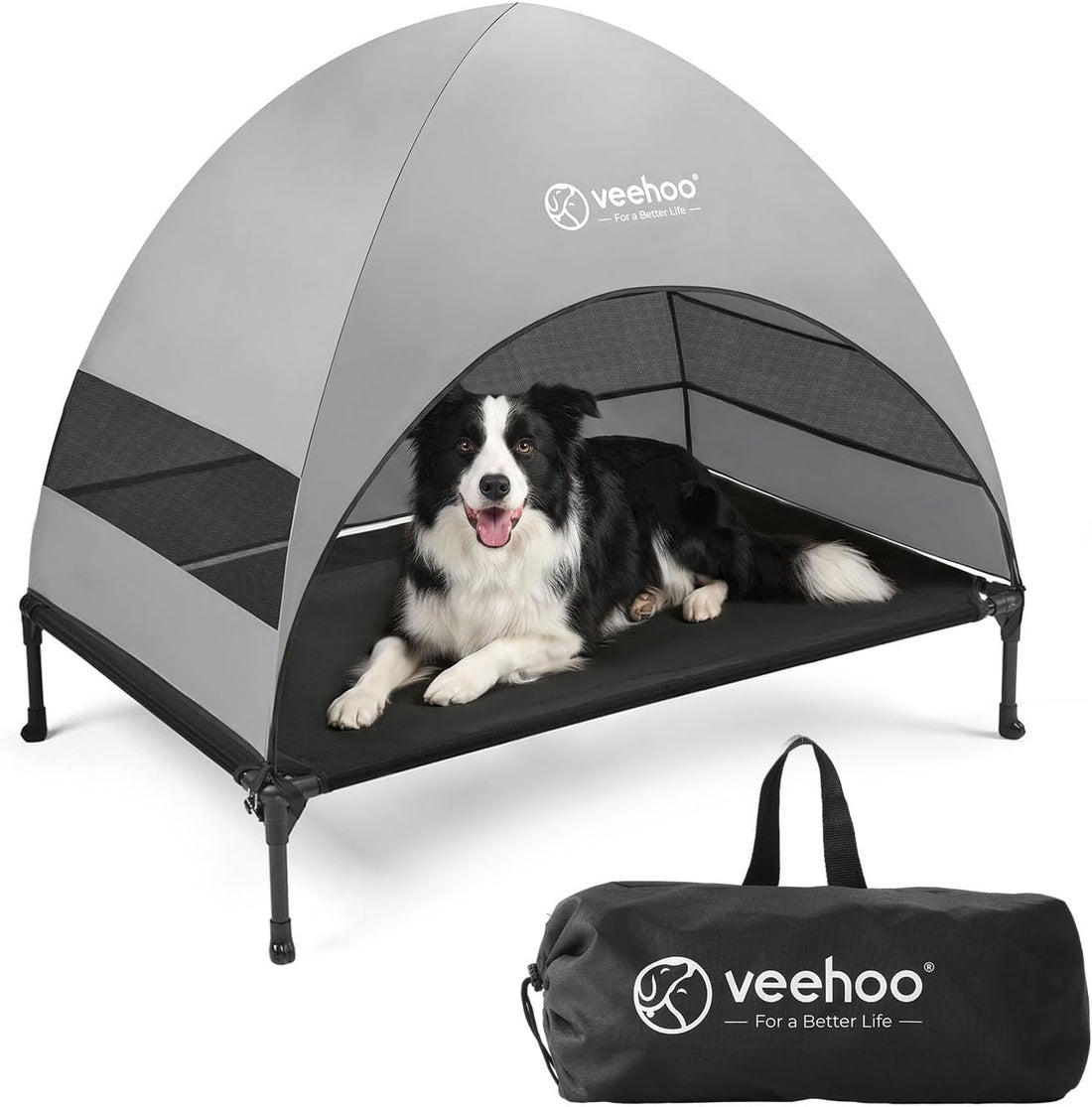 Veehoo Outdoor Dog Bed with Canopy
