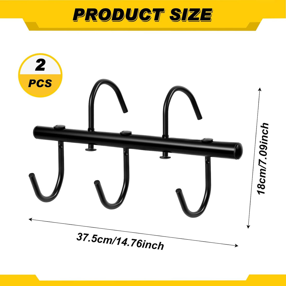 Dunzy 2 Pcs Tack Rack with Swivel Hooks, Metal Bridle Hanger