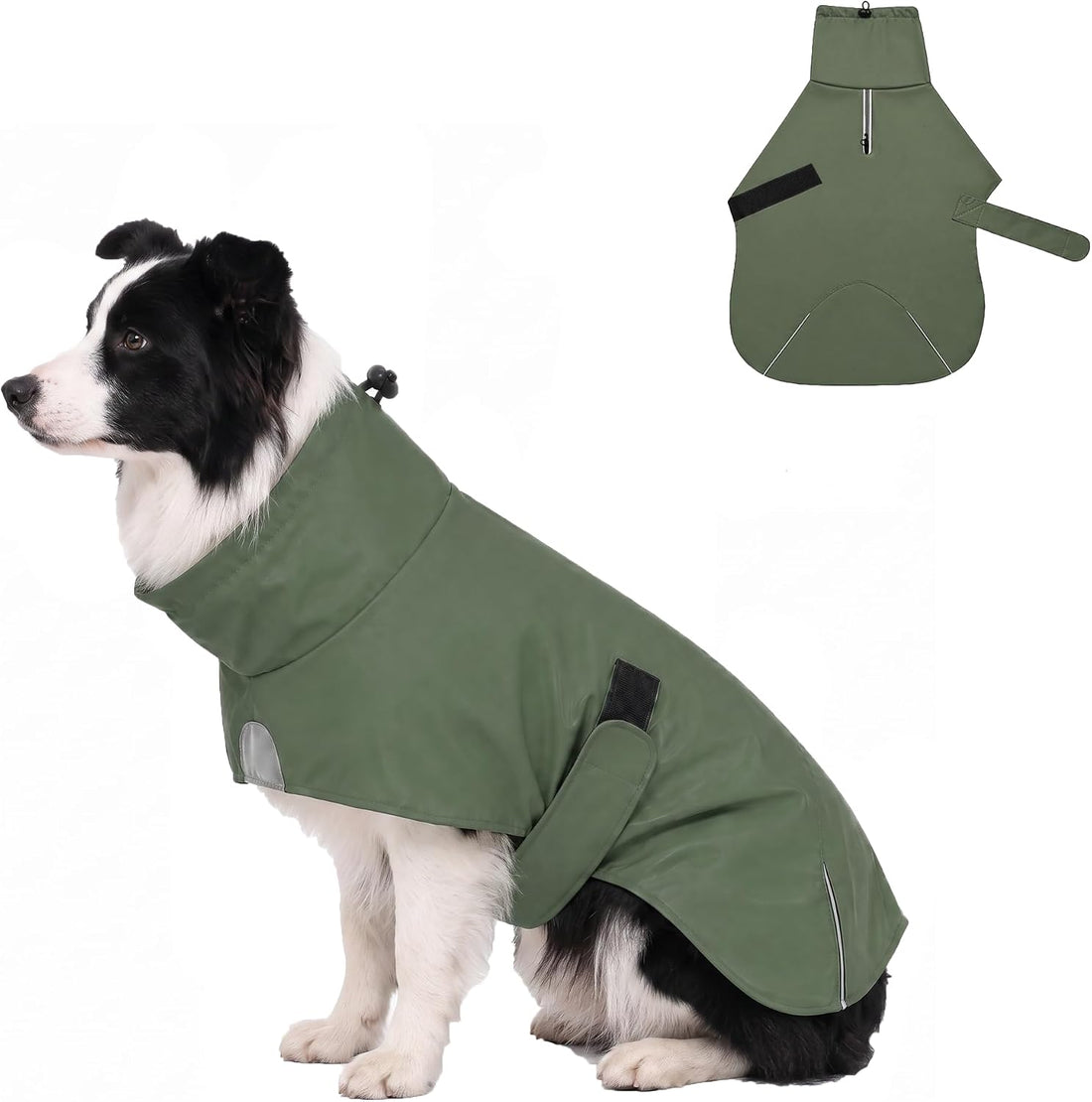 Easy-On PU Dog Raincoat, No Leg Holes