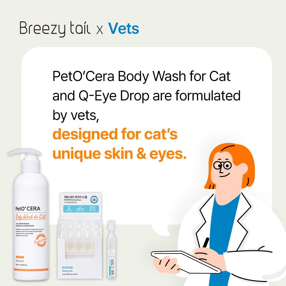 PetO’Cera Cat Care Bundle | Hypoallergenic Shampoo & Conditioner +