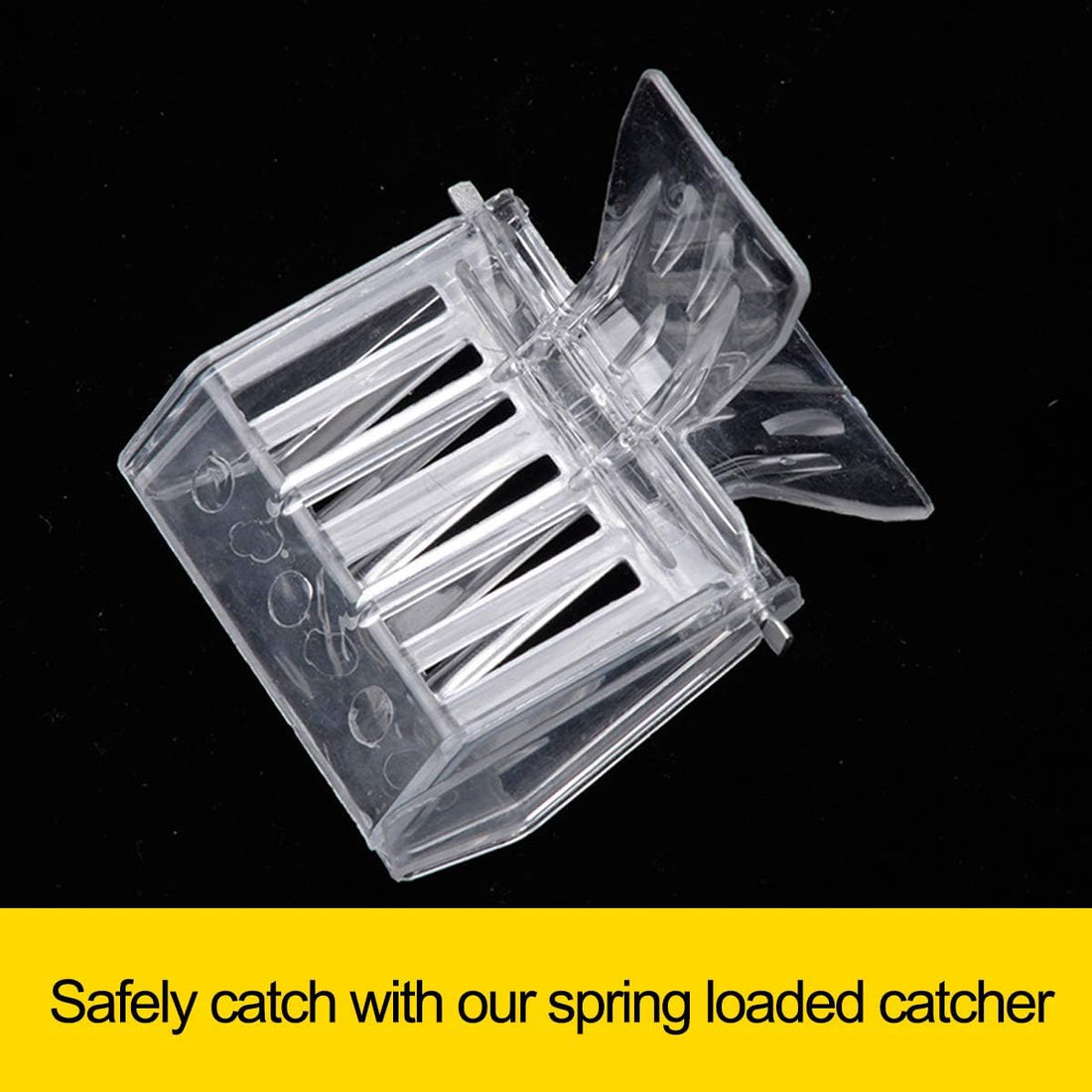 APlayfulBee 15 Pcs Queen Bee Cage Catcher Clip Transparent Plastic