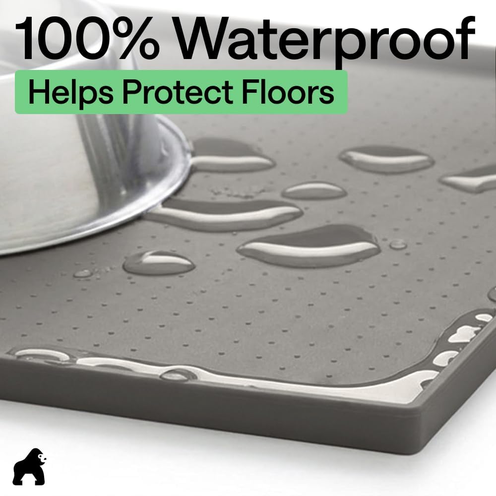 GORILLA GRIP 100% Waterproof Raised Edge BPA Free Silicone Pet