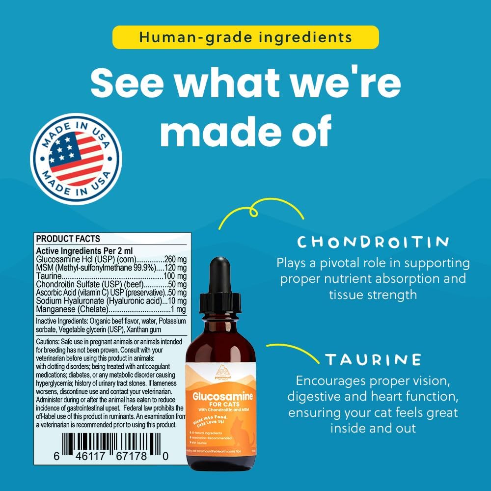 Paramount Pet Health Liquid Glucosamine Chondroitin MSM for Cats