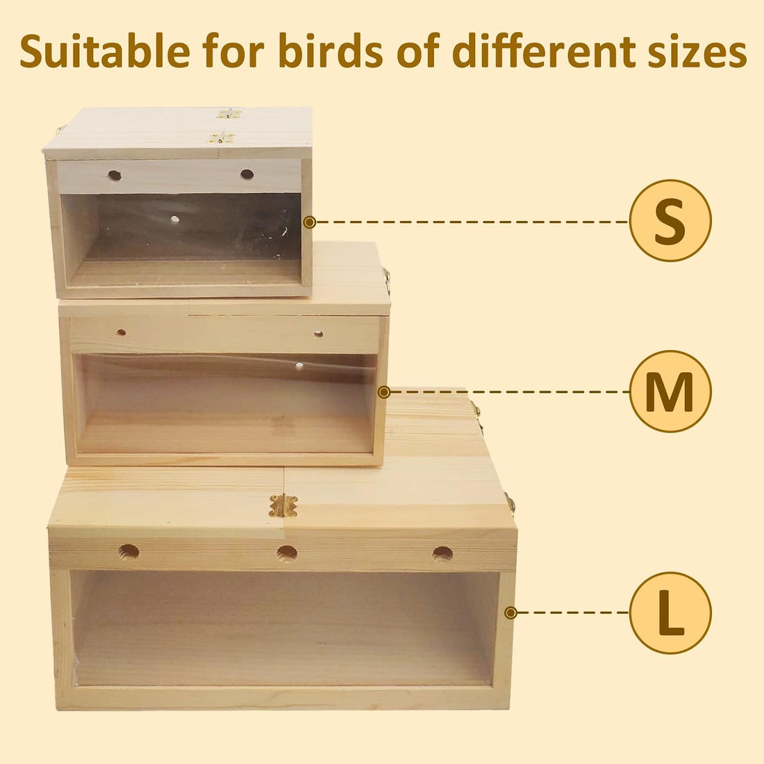 BNOSDM Parakeet Nesting Box Transparent Bird Nest Breeding Box