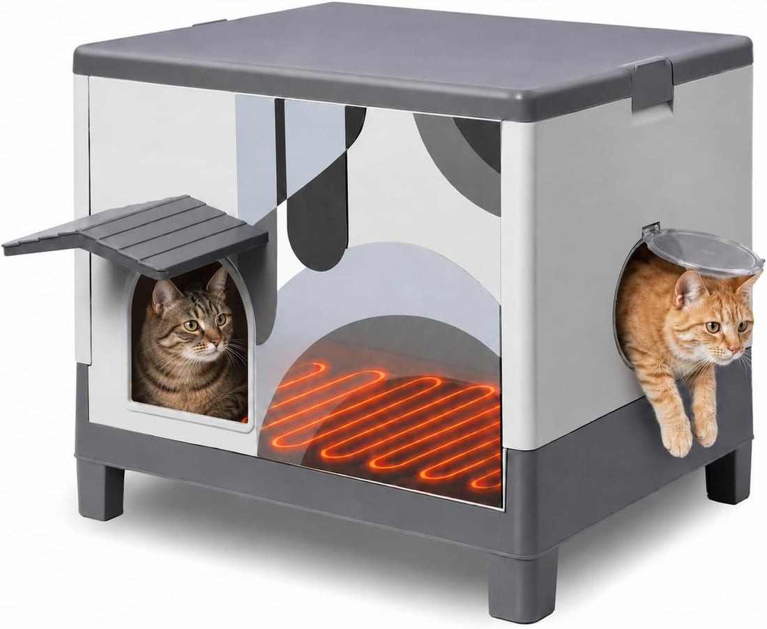 Tailtastic Heated Outdoor Cat House for Winter