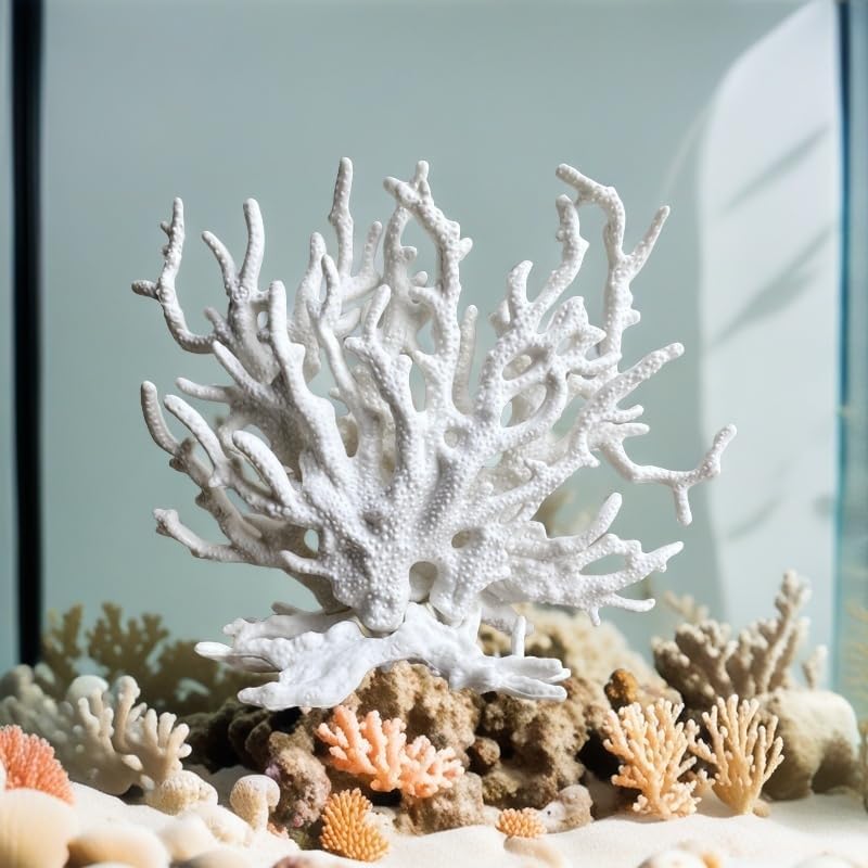 White Aquarium Coral Fish Tank Decorations Aquarium Landscape