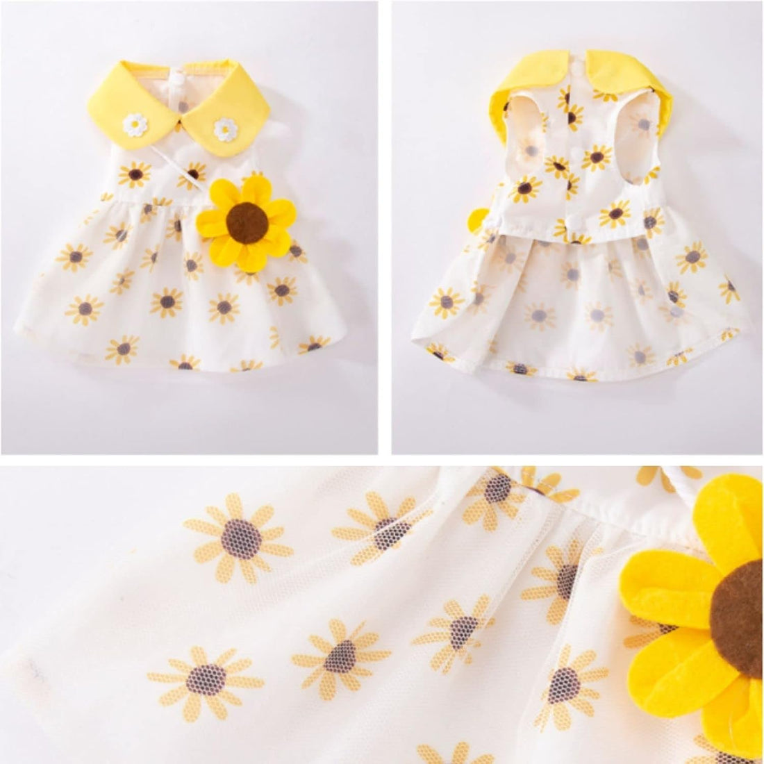 Dog Dress Soft Breathable Puppy Dresses Elegant Princess Lace Floral