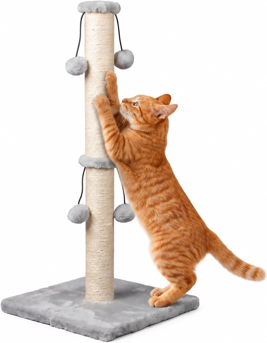 Dimaka 29'' Cat Scratching Post, Natural Sisal Rope Scratcher Post