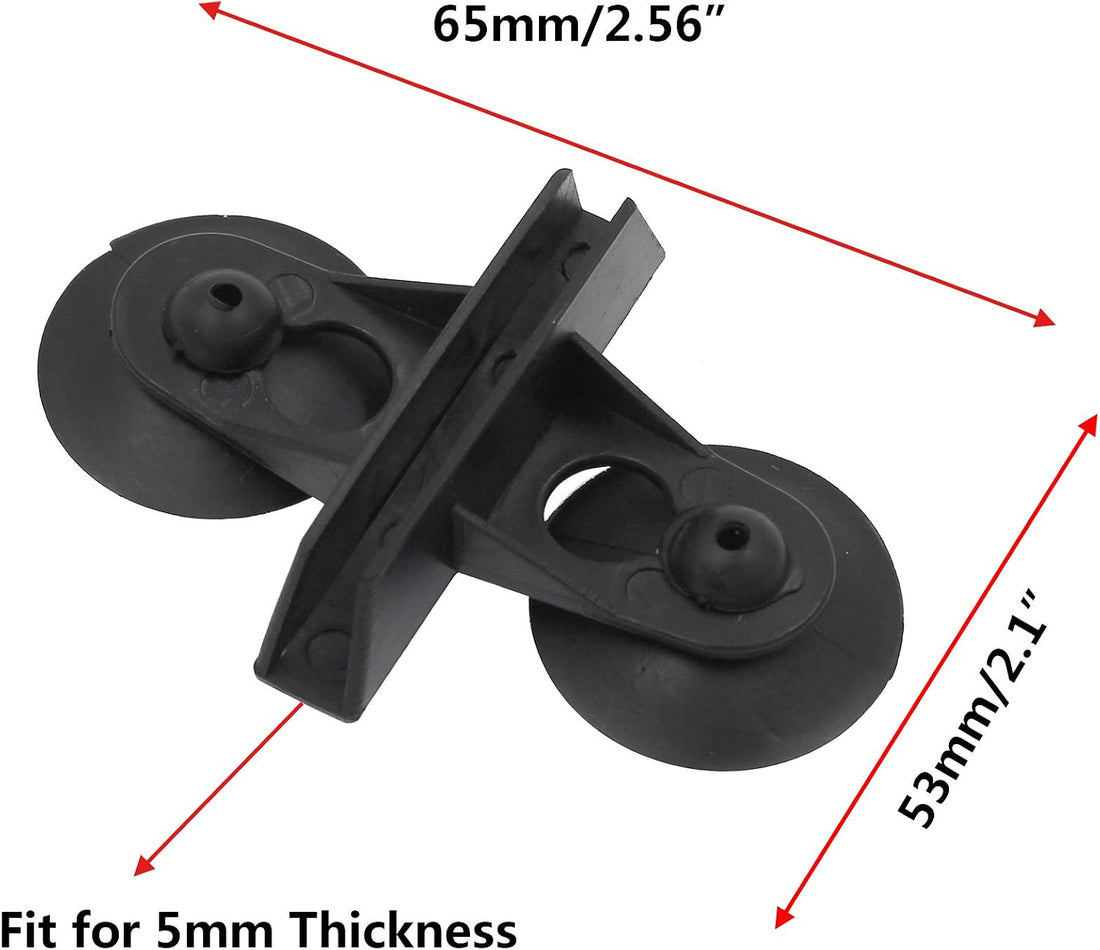 20Pcs Aquarium Divider Suction Cup Holders, Black Plastic