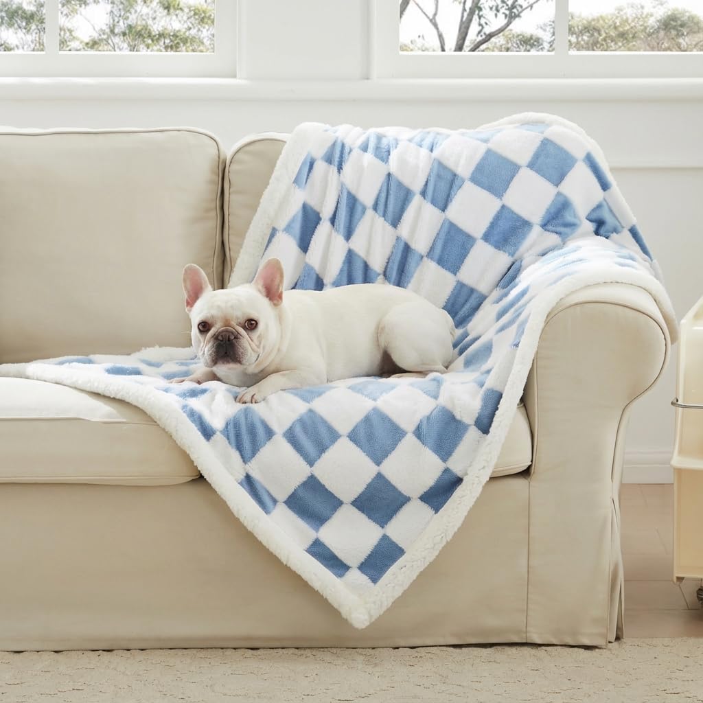 Ohocut Checkered Dog Blanket