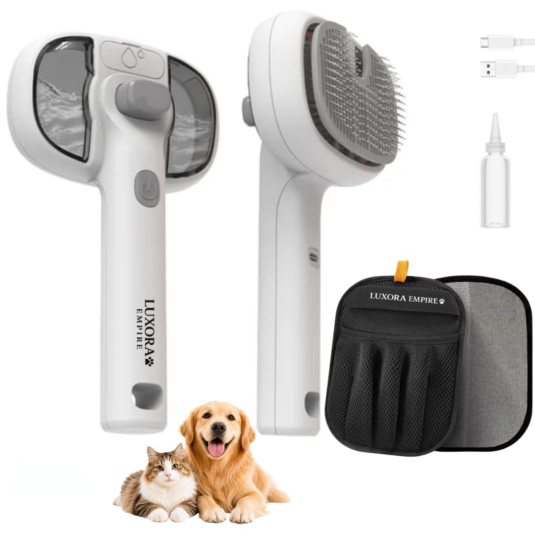 4 In 1 Cat Steam Brush for Grooming, Shedding, Massage