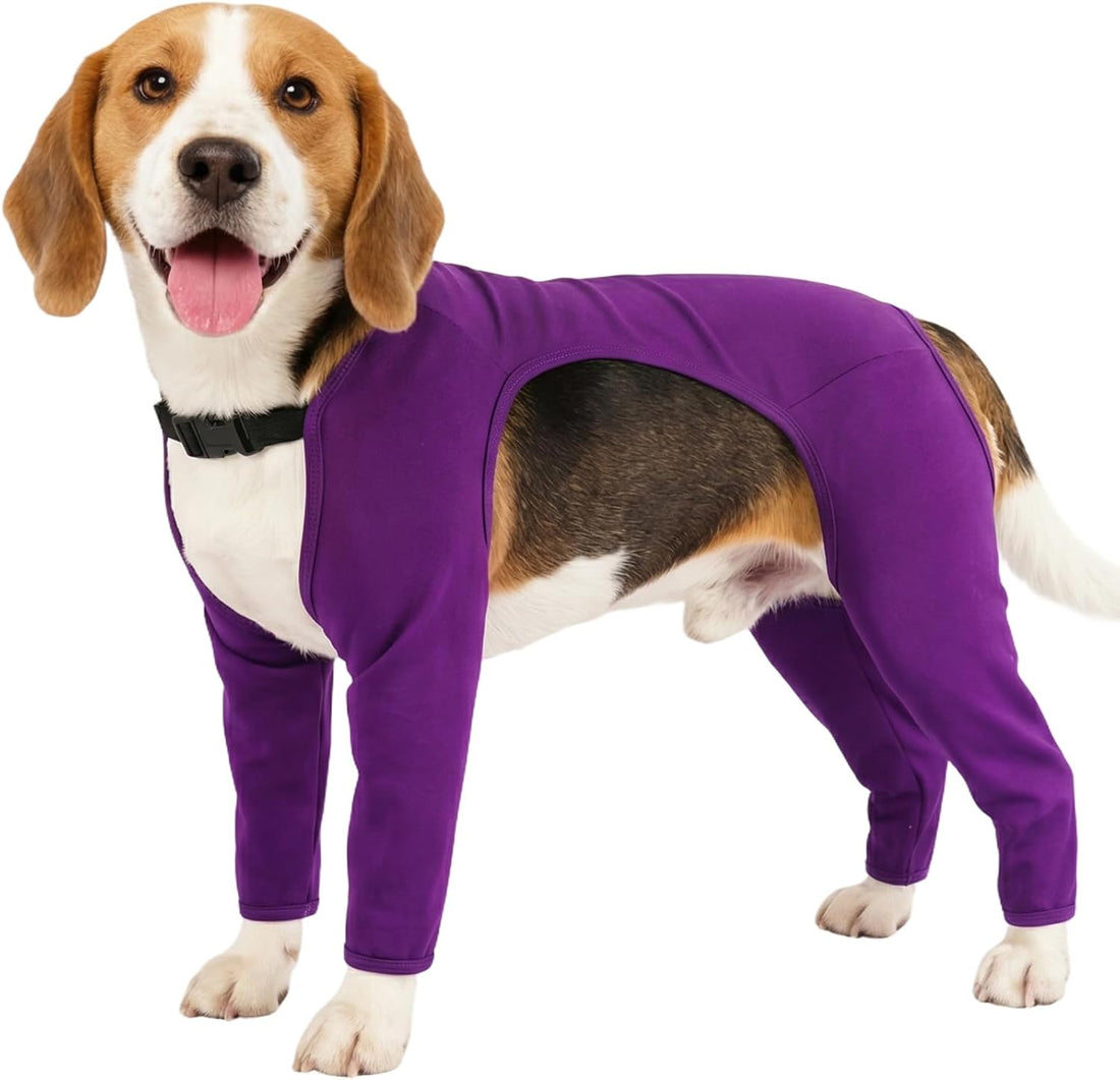 BRKURLEG 4-Leg Dog Recovery Suit, Anti-Licking Surgical Onesie