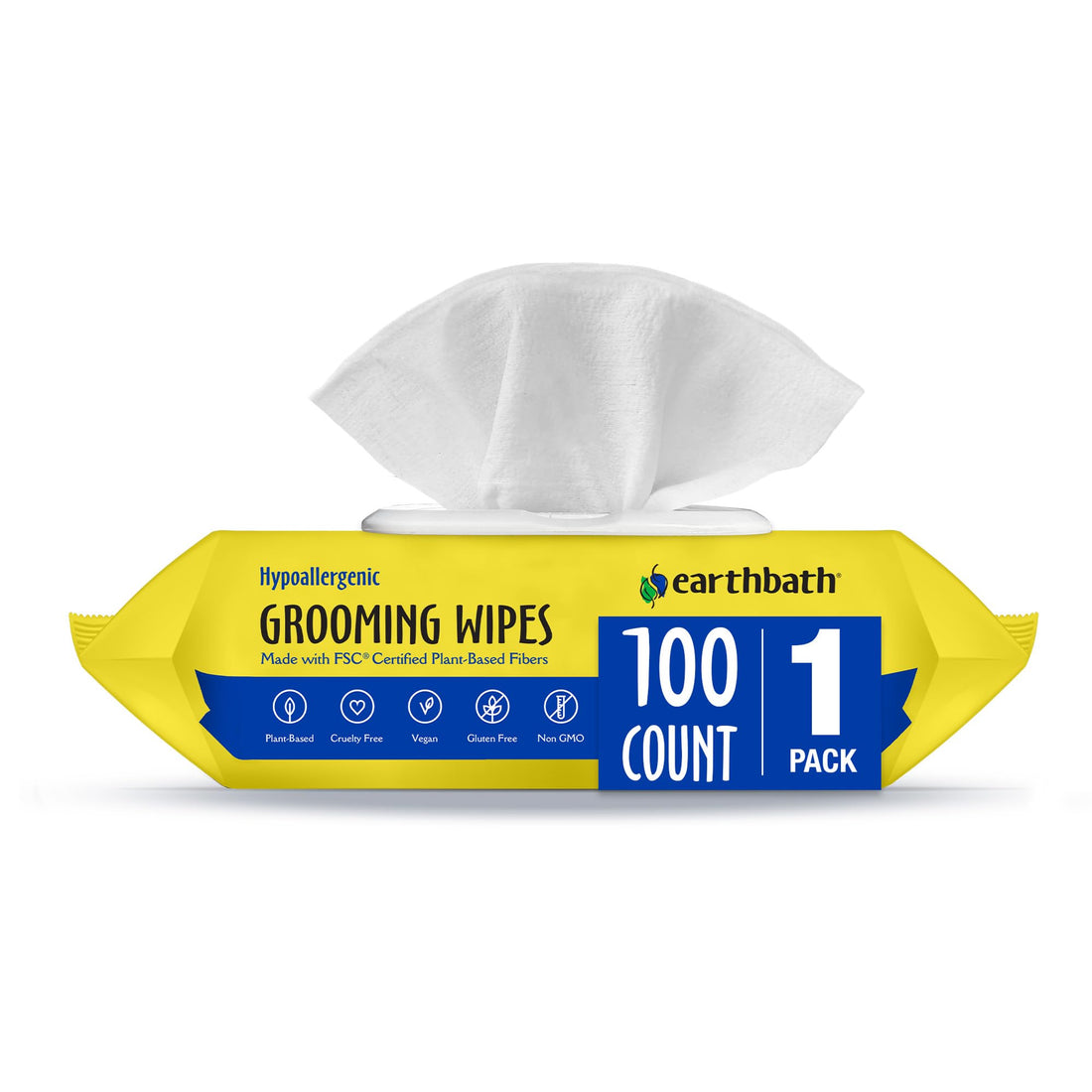 earthbath Dog Grooming Wipes - Dog Wipes for Paws and Butt