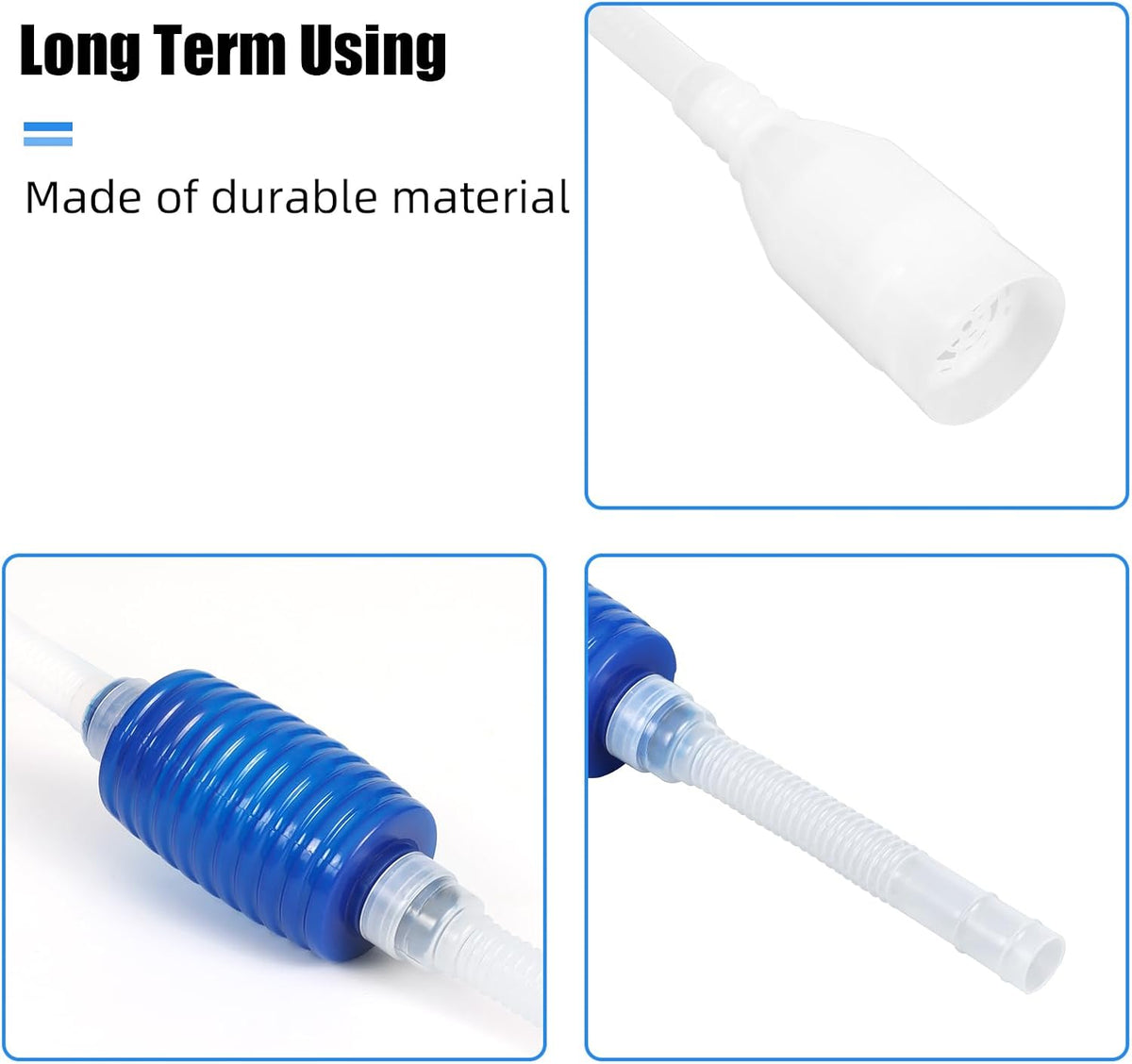 AQUANEAT Aquarium Vacuum Siphon, Hand Pump Fish Tank Water Changer