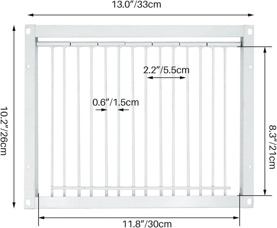 11.8in/30cm Pigeon Door Entrance Racing Pigeon Cage T Bars Birdcage Iron Wire Door for Bird Cage Breeding Supply